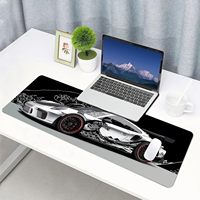 Tapis de souris Racing Car, tapis de souris de jeu, base en caoutchouc antidérapante, tapis de clavier, tapis de bureau pour la maison et le bureau, 31,5 x 11,8 pouces