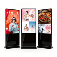 Affichages numériques sur pied IPS de 55 pouces, Full HD, DCI-P3 95%, écran LCD pour la vente au détail, CMS intégré, écran tactile Android