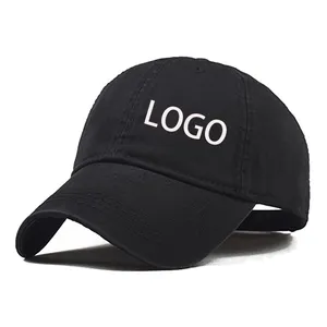Wholesale Mens Blank Plain Black Custom Logo Baseball Cap Custom Logo Hat