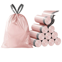 Sac poubelle jetable à cordon d'usine sac poubelle en plastique, sac poubelle en plastique, sac poubelle recyclé en gros