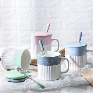 350ml <span class=keywords><strong>un</strong></span> grado en relieve de Color sólido de doble acristalamiento de taza de <span class=keywords><strong>café</strong></span> de cerámica con tapa y cuchara logotipo perso - Product Image 1