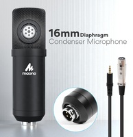 Microphone de streaming MAONO, microphone d'enregistrement filaire pour karaoké avec support, micro de bureau pour téléphone, podcast, jeux