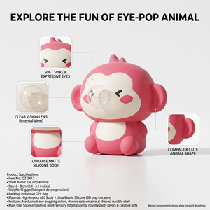 Adorable Juguete Sensorial de Silicona Suave con Forma de Animal que Expulsa Burbujas, Antiestrés, Novedad, Venta al por Mayor - Product Image 3