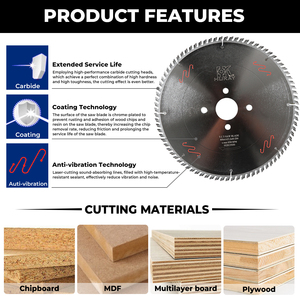 HUKAY Herramienta para Trabajar la Madera, Hoja de Corte Industrial TCT, Hojas de Sierra para Cortar Paneles para Máquina KDT - Product Image 4