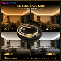 Premium 12V COB LED Şerit 10m 4000K CRI90+ Esnek Noktasız Bant Işık Kendinden Yapışkanlı Yatak Odası Mutfak Ayna Arka Aydınlatması için
