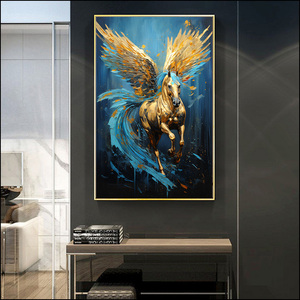 Bella tela Hors la pittura del cavallo, soggiorno portico <span class=keywords><strong>camera</strong></span> <span class=keywords><strong>da</strong></span> <span class=keywords><strong>letto</strong></span> arte decorazione murali LED diamante di cristallo animale pittura - Product Image 4