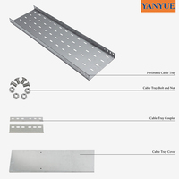 Canaux de câblage extérieurs en acier galvanisé ventilé/perforé, taille personnalisable, pour la gestion des câbles, économie d'énergie