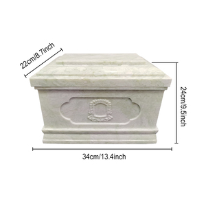 Urna Funeraria in Pietra di Alta Qualità Stile Europeo, Urna Cineraria Artigianale in Marmo per Adulti, Contenitore Sigillato per Ceneri, <span class=keywords><strong>Omaggio</strong></span> Commemorativo per i Propri Cari - Product Image 2