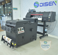 Impresora Digital DTF de 24 Pulgadas A1 60cm, Impresora DTF con Doble Cabezal de Impresión XP600, Máquina de Impresión de Camisetas con Agitador de Polvo