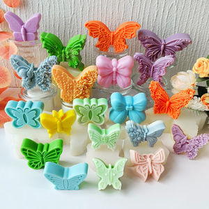 Hoa J10-376 bướm handmade hương liệu nến Silicone khuôn DIY bướm trang trí nhỏ giọt thạch cao khuếch tán đá - Product Image 3