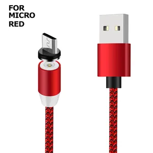 Cabo carregador magnético usb 2.4a android, cabo carregador micro usb magnético para samsung