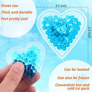 Compresse de gel réutilisable en forme de <span class=keywords><strong>cœur</strong></span>, thérapie chaude et froide, flexible pour soulager la douleur et les blessures, compresse de gel chaude et froide pour enfants et adultes - Product Image 3