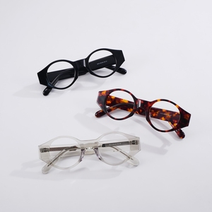 Monture de lunettes ronde en acétate épais fait main, style vintage géométrique, pour verres optiques et de vue tendance - Product Image 2