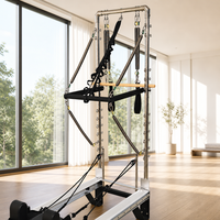 Machine de Pilates Reformer à ressorts réglables avec système de poulie à corde, en alliage d'aluminium, 5 ressorts, pour usage domestique/commercial, Yoga corporel