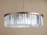 Lustre rond en cristal K9 de luxe, décoration lumineuse, lampe suspendue américaine pour cuisine, salon, lampe suspendue pour hôtel, villa