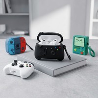 Étui de protection 3D rétro en silicone pour AirPods Pro 2, design console de jeu, motif Gameboy, avec porte-clés