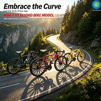 Modelo de Bicicleta de Carretera de Aleación 1:10, Miniatura Deslizable de Simulación de Ciclismo, Adorno Coleccionable, Juguete de Bicicleta Decorativo para Escritorio con Certificación EN71 CE 10P