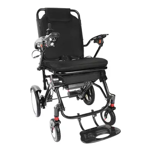 Condução flexível All Terrains Electric Wheelchair 15Kg Cadeira de rodas elétrica dobrável ultra leve