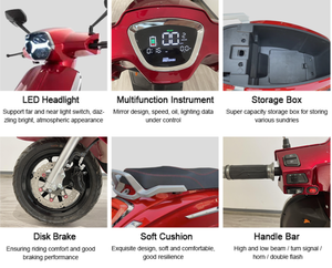 Scooter Eléctrico de 1000W con Batería para Adultos, Sensor Inteligente, Tipo 60V20AH, Carga Máxima 200KG, Velocidad Máxima 45km/h, Autonomía por Carga 80KM - Product Image 6