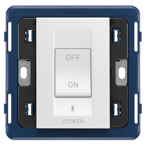 Vimar Cooker Switch 45A 2P White On Off <b>Toggle</b> For Kitchen Appliance - Product Image 1