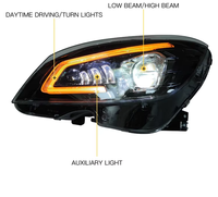 Accessoires de voiture pour Mercedes Benz Classe C W204 Phares 2007 2011 Mise à niveau des phares LED Phares avant C200