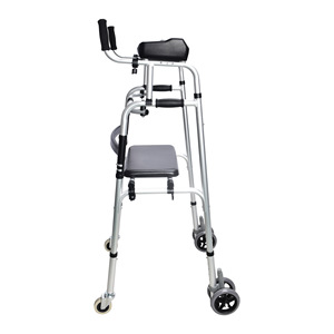 <b>Walker</b> With Seat Aluminum Alloy 7 Speed Adjustable Height For <b>Elderly</b> Rehabilitation Training Equipment - Product Image 4