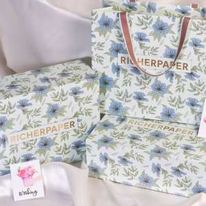 Bolsa de Papel Kraft Impresa Personalizada, Bolsa de Compras Reciclable con Asa para Comercio Minorista - Product Image 2