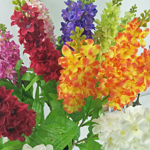 Petites fleurs artificielles violettes de style européen, bouquet de fleurs en soie, fausses fleurs pour la décoration de la maison, aménagement de scène de mariage - Product Image 4