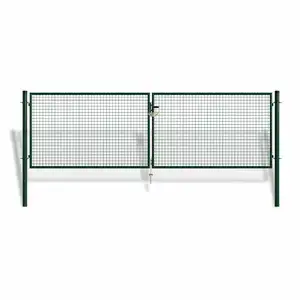 4m width 50x50mm solid metal garden steel homebase fencing and gates