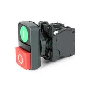 Interruptor de botón XB5-AL8425, pulsador doble de 380V, 10A, IP40, 22mm, rojo, verde, dos botones