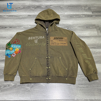 BENTURA Fabricant et Designer – Sweat à Capuche Zippé Homme Streetwear Personnalisé, Coupe Boxy, Ourlet Brut, Effet Vieilli, Grammage Lourd 420 g/m²