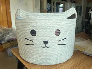 Panier de rangement en corde de coton imprimé à chaud, fait main, écologique, motif cercle, en promotion - Product Image 6