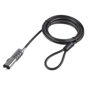 Anti-Theft Password Cable Lock For Wedge Slot Steel Wire Rope Combination lock computer