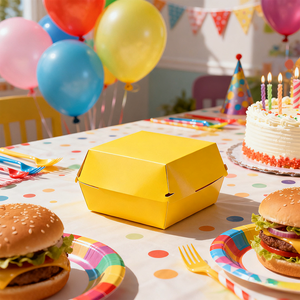 Giá Rẻ Giá Mini Khoai Tây Chiên Dùng Một Lần Giá Rẻ Giá Bánh Hamburger Hộp Nhà Máy Giá Thức Ăn Nhanh Container Takeaway Cá Nhân Hộp Giấy - Product Image 1