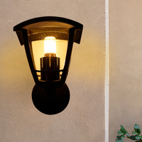 Éclairage moderne pour la maison, lampe murale extérieure carrée en acier inoxydable, alimentée par énergie solaire, LED E27, étanche IP65, pour villa, hôtel