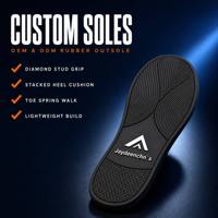 Chaussure décontractée pour homme haute performance, personnalisée, confortable, avec semelle extérieure en caoutchouc, grip à clous diamantés, amorti des chocs et talon coussiné empilé