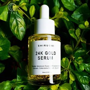 Private Label Korean Skin Care Serum Hydrating Antioxidant Booster Serum 24k Gold Facial Serum