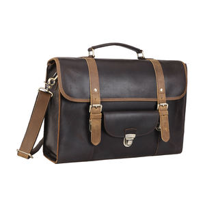 Sac à dos Vintage en cuir Crazy Horse pour hommes, mallette messager pour ordinateur portable adapté pour 15.6 pouces, nouveau modèle, vente en gros - Product Image 3