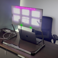Moniteur portable OEM 15,6 pouces 1080P IPS pliable, extension d'écran d'ordinateur portable Type-C avec haut-parleur intégré pour les professionnels