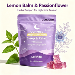 Gomitas de Melatonina OEM 500mg con Citrato de Magnesio, L-Teanina, Balsamo de Limón, Flor de la Pasión, Sabor Frambuesa para Adultos, Ayuda para un Sueño Más Profundo y Prolongado - Product Image 4