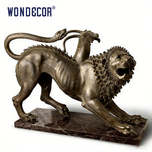 Décoration de jardin, sculpture classique grandeur nature Arezzo, Chimère en cuivre, <span class=keywords><strong>statue</strong></span> <span class=keywords><strong>étrusque</strong></span> - Product Image 6
