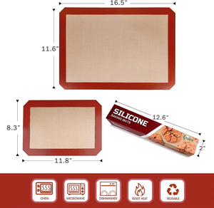 <b>Silicone</b> Mat <b>Baking</b> Mats Non Stick <b>Silicone</b> <b>Baking</b> Sheets for Cookies Pastry Bread <b>Baking</b> - Product Image 3