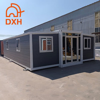Casa Contenedor Prefabricada Expandible de Doble Cara, Aislada, Móvil, para Espacio de Vivienda Vacacional en Villa al Aire Libre