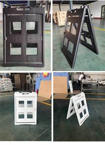 Giá để trưng bày gấp đôi mặt bằng nhựa kiểu Á, bán buôn, dùng trong nhà/ngoài trời, giá để poster, biển hiệu vỉa hè - Product Image 6