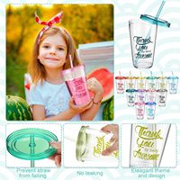 Gobelet isotherme réutilisable en plastique à paroi simple de 20 oz avec logo personnalisé pour Thanksgiving, avec paille et couvercle, pour café, lait, camping