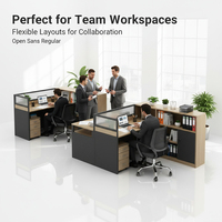 Meubles de bureau modernes, table de séparation, bureau de coworking, petit bureau, cubicle de bureau, système de poste de travail modulaire pour entreprise