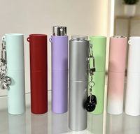 Flacon pulvérisateur torsadé de 10 ml avec porte-clés, atomiseur de parfum portable de voyage avec crochet pour emballage cosmétique