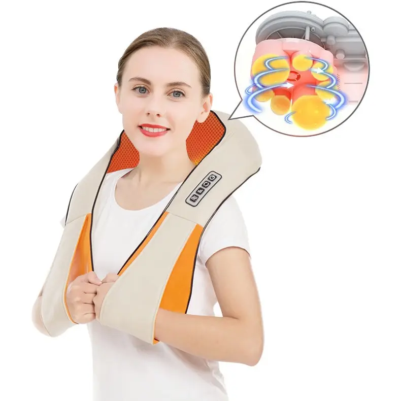 Hot bán điện sâu Shiatsu xe massage gối nhào vai và cổ vai Massager Massager vành đai