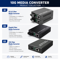 Convertisseur de média fibre optique SFP 1000 Mbps, conception de module universel, boîtier métallique, entrée DC5V