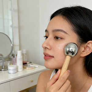 Bola de masaje de hielo de belleza Facial y terapia de frío de ojos Masajeador de cabeza de rodillo para levantamiento y estiramiento de la piel Masaje facial - Product Image 1